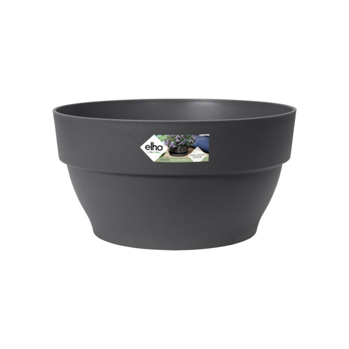 Elho Vibia campana bowl 27 anthra bloempot – zwart