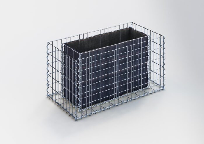 Gabiona Deutschland Rechthoekig verhoogd bed 100 cm x 50 cm x 50 cm (L x H x D), maaswijdte 5 x 10 cm, wanddikte 10 cm