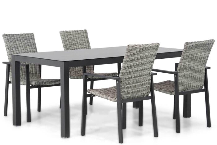 Lifestyle Garden Furniture Upton/Madras 180 cm dining tuinset 5-delig – Grijs-antraciet
