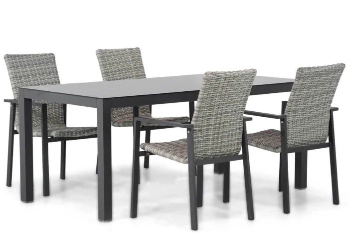 Lifestyle Garden Furniture Upton/Madras 180 cm dining tuinset 5-delig - Grijs-antraciet