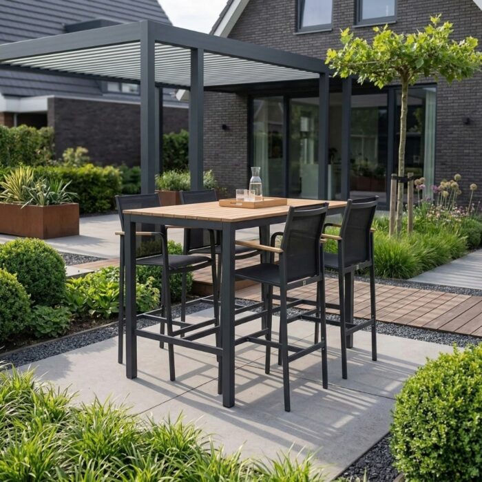 LUX outdoor living Douglas barset 5-delig | aluminium | antraciet | 150cm