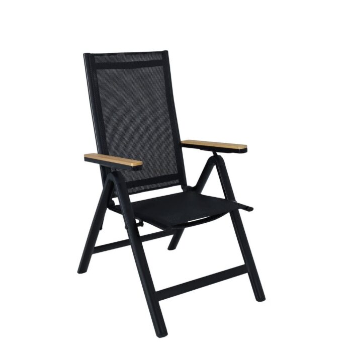 LUX outdoor living Norali dining tuinstoel verstelbaar | textileen + aluminium | antraciet