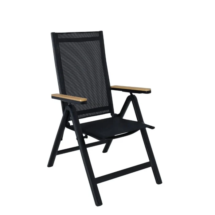 LUX outdoor living Norali dining tuinstoel verstelbaar | textileen + aluminium | antraciet