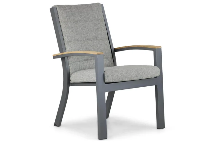 Osmen Midura dining tuinstoel - Grijs-antraciet