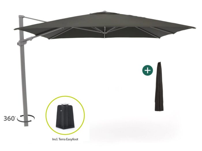 Shadowline Austin zweefparasol 300x300cm Laagste prijsgarantie! – Zwart