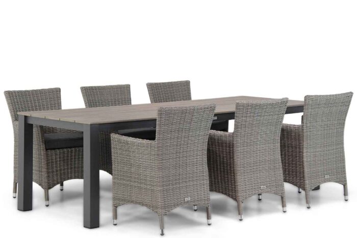 Garden Collections Dublin/Valley 240 cm dining tuinset 7-delig – Grijs-antraciet
