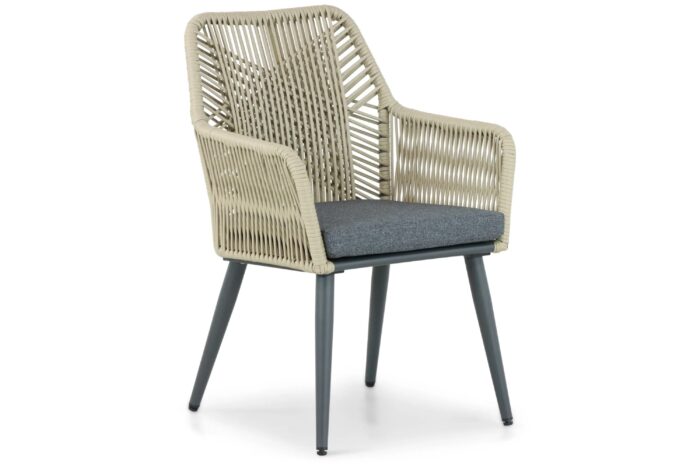 Coco Vedra dining tuinstoel – Taupe-naturel-bruin