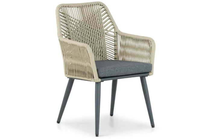Coco Vedra dining tuinstoel - Taupe-naturel-bruin