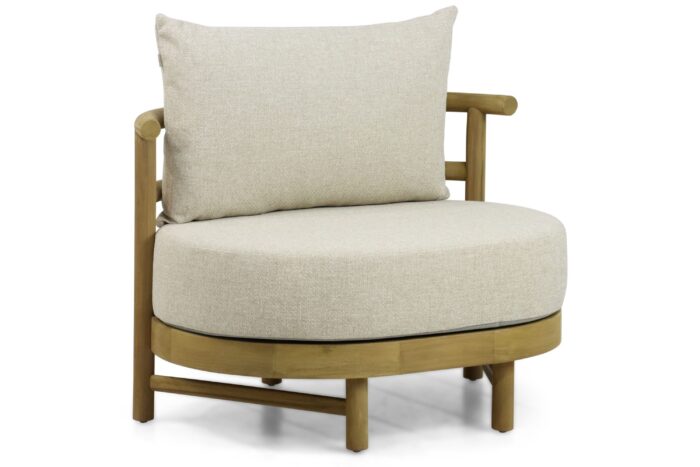 Santika Furniture Kayu lounge tuinstoel – Old teak greywash