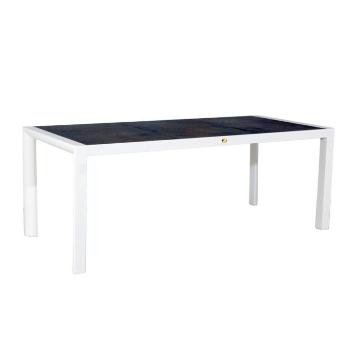 Oosterik home Dining tafel Seabrook Sky White D 194 x B 90 x H 74 cm – wit