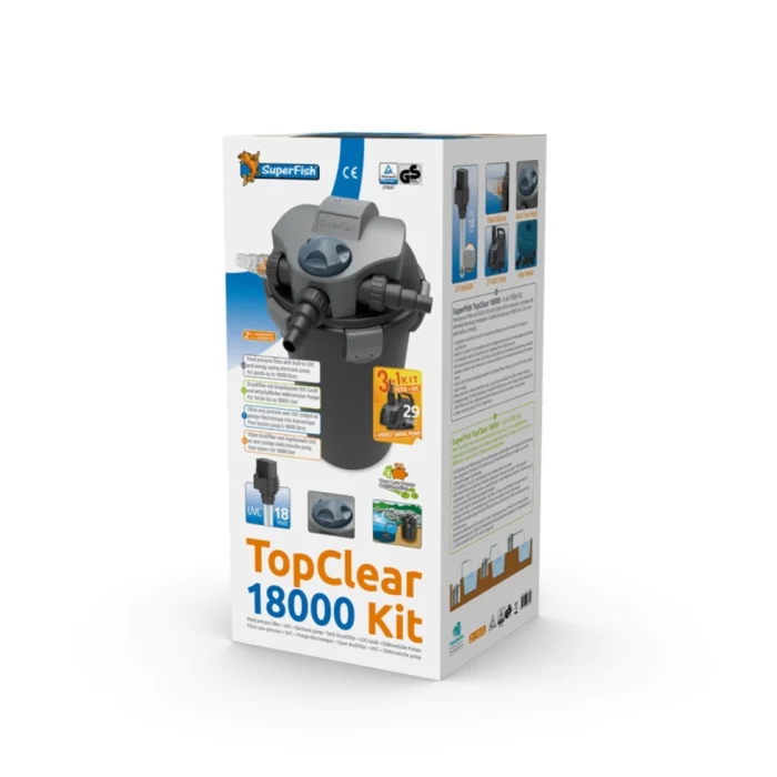 Superfish Topclear Kit 18000 vijver SuperfishTopcl.kit 18000 uvc-11w- pomp 5000l