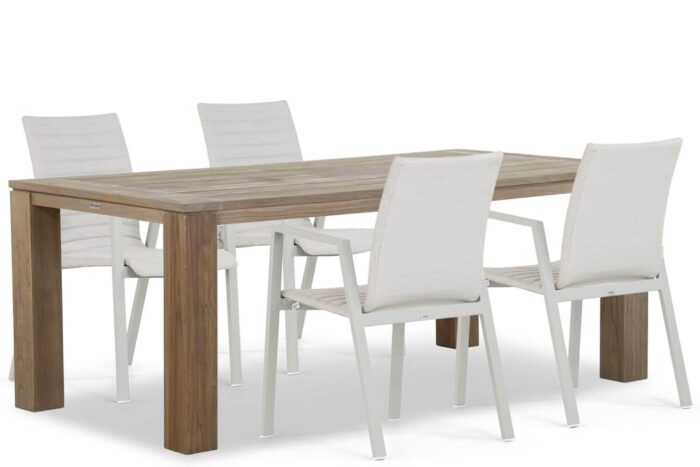 Osmen Joliet/Brighton 200 cm dining tuinset 5-delig – Taupe-naturel-bruin