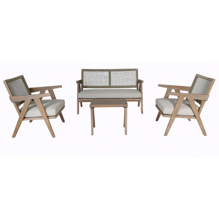 Buitengewoon de boet Piet Sofa Loungeset 4dlg – bruin