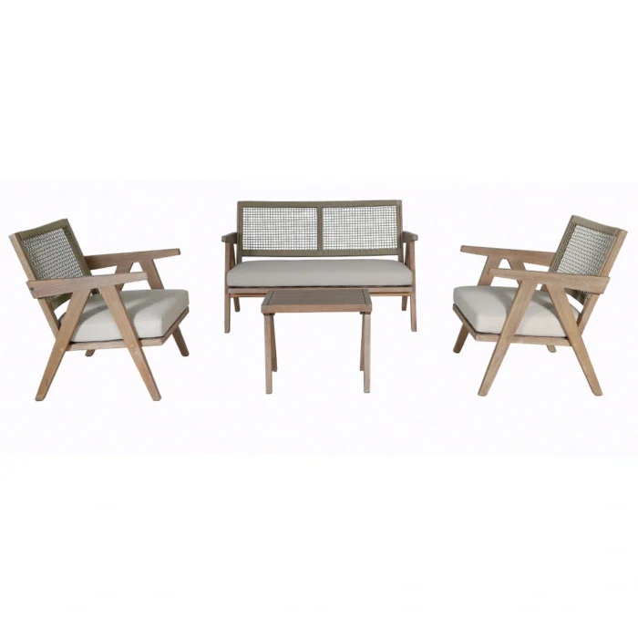 Buitengewoon de boet Piet Sofa Loungeset 4dlg - bruin