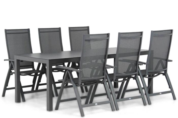 Presto Donato/Madras 220 cm dining tuinset 7-delig – Grijs-antraciet