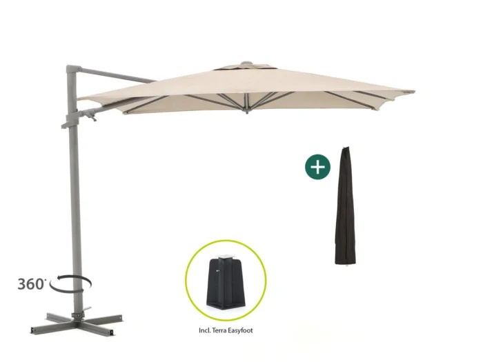 Shadowline Francisco zweefparasol 260x260cm - Grijs