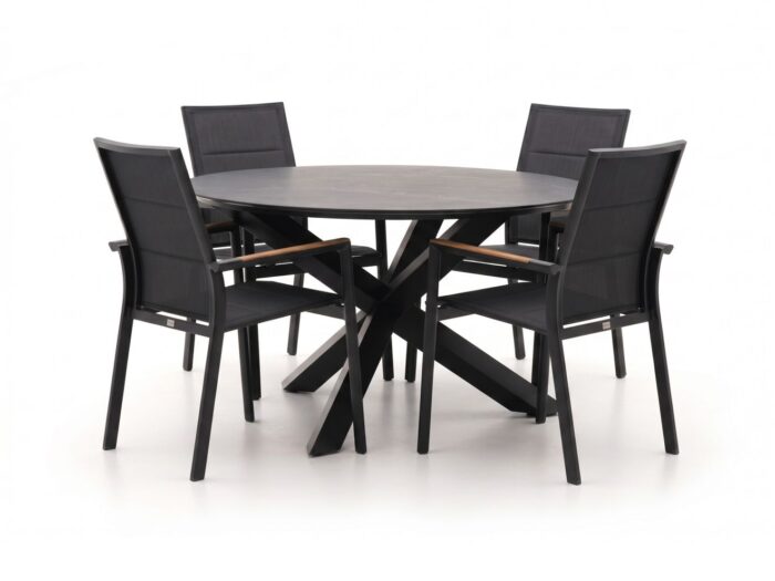 Bellagio tuinmeubelen Albinea/Lodola ø130cm dining tuinset 5-delig stapelbaar
