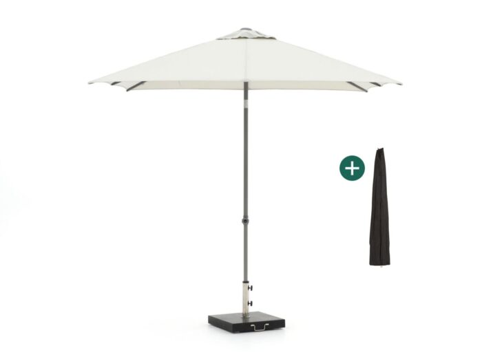 Shadowline Push-up parasol 240x240cm – Wit