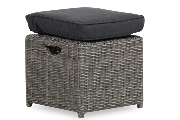 Garden Collections New Castle bijzettafel met kussen – Grijs-antraciet