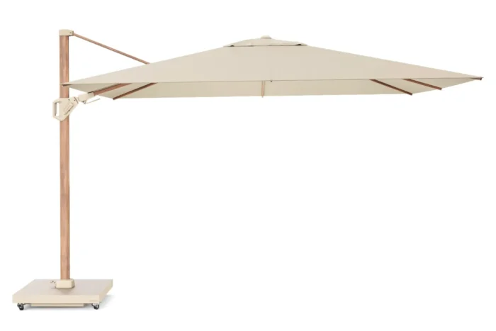 Platinum Challenger zweefparasol 2.6x3.5m T2 premium (excl.voet) champagne - Taupe-naturel-bruin