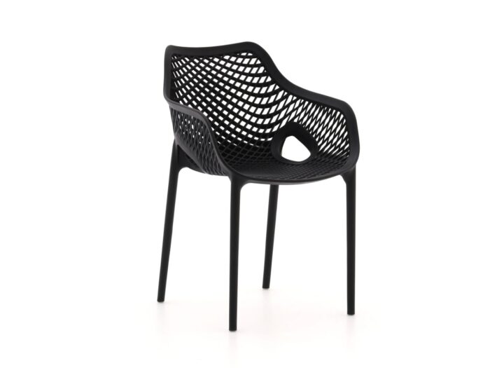 Forza Furniture Forza Ripi dining tuinstoel stapelbaar Laagste prijsgarantie! – Zwart