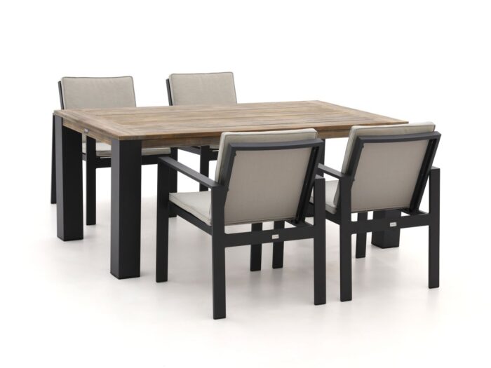 Bellagio tuinmeubelen Bellagio Vezzano/ROUGH-X 180cm dining tuinset 5-delig Laagste prijsgarantie! – Grijs