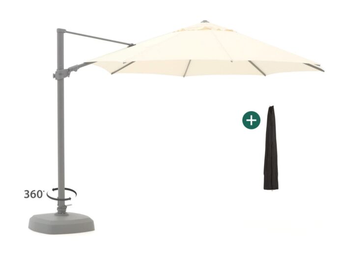 Shadowline Austin zweefparasol ø 350cm Laagste prijsgarantie! – Wit