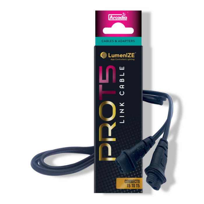 Aquadistri Lumenize t5 to t5 1.2m link cable Arcadia – zwart