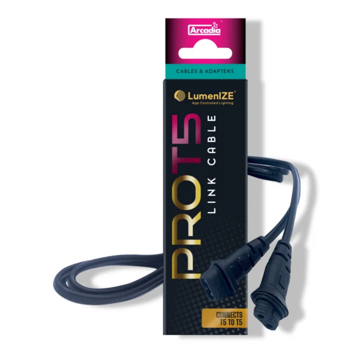 Aquadistri Lumenize t5 to t5 1.2m link cable Arcadia - zwart