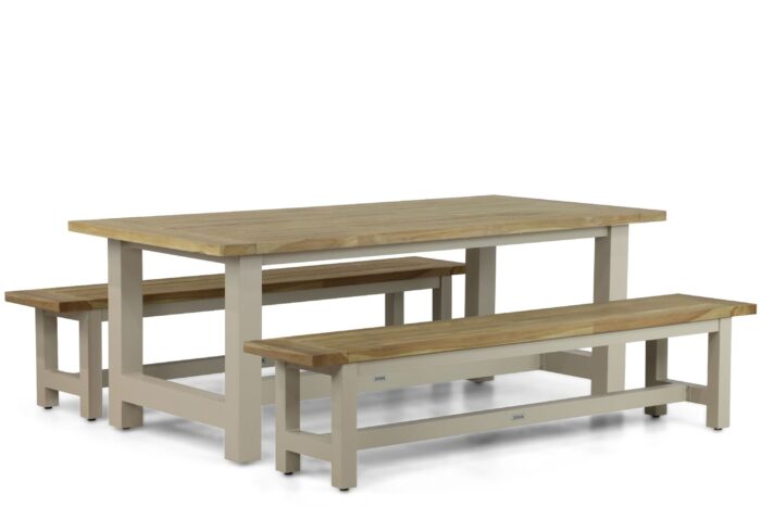 Lifestyle Garden Furniture San Francisco/San Francisco 200 cm picknickset 3-delig – Old teak greywash