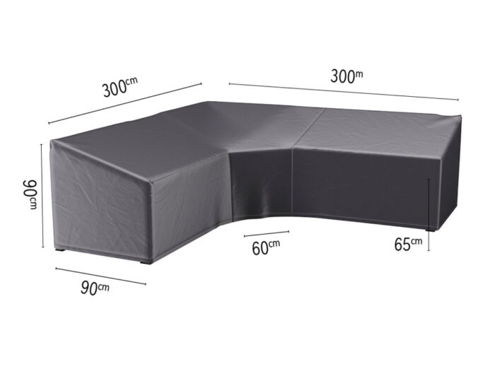 Aerocover Hoes loungeset hoek hoge rugleuning 300 x 300 x 90 x 65 tot 90 cm – grijs