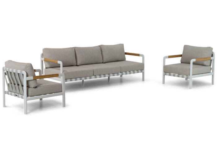 Coco Avellino stoel-bank loungeset 3-delig – Wit