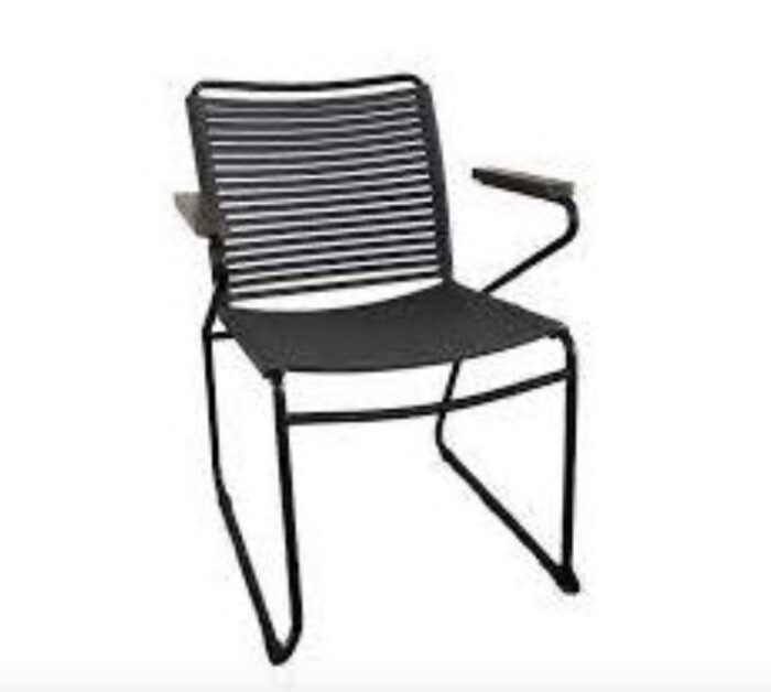Garden impressions Antibes Tuinstoel Antraciet/Teak-look – grijs;zwart