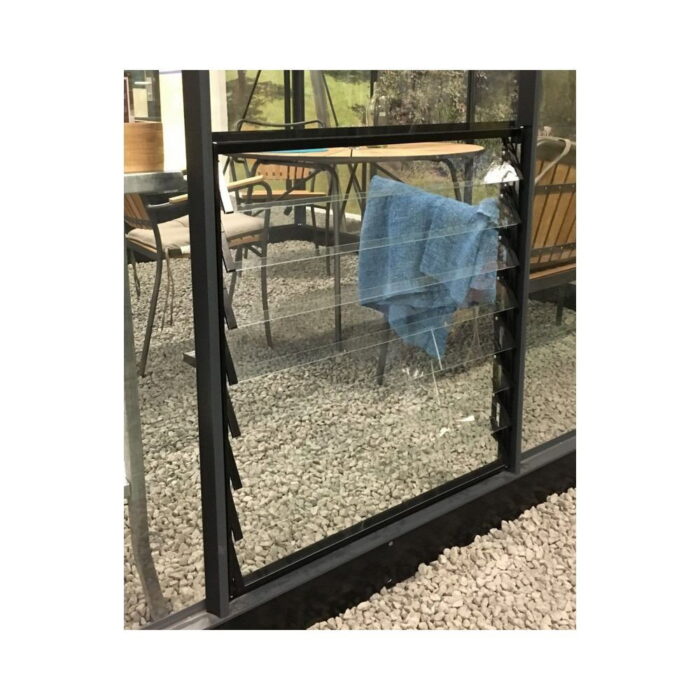 Royal well Louvreraam L8 Premium, Gartner & Orangeri – zwart