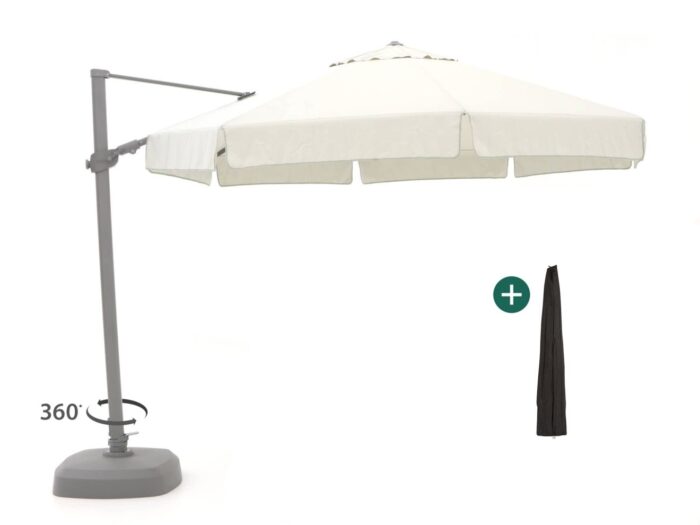 Shadowline Miami zweefparasol ø 350cm Laagste prijsgarantie! – Wit