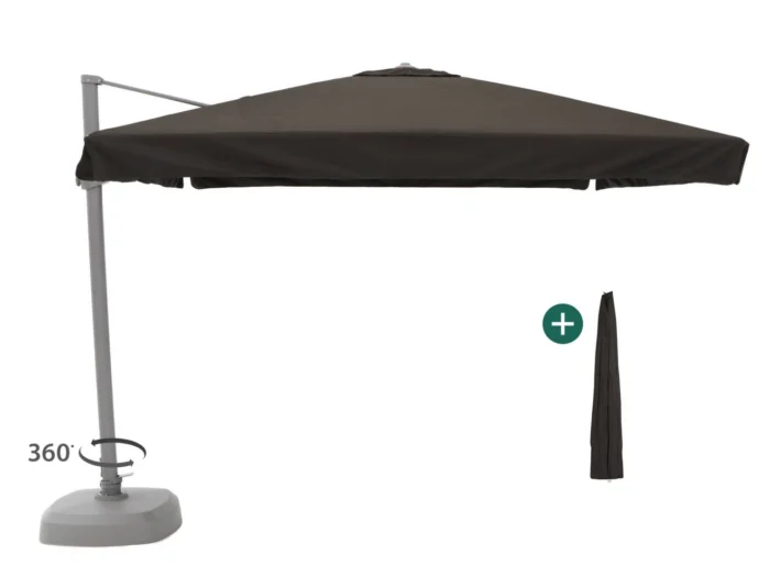 Shadowline Miami zweefparasol 300x300cm - Zwart