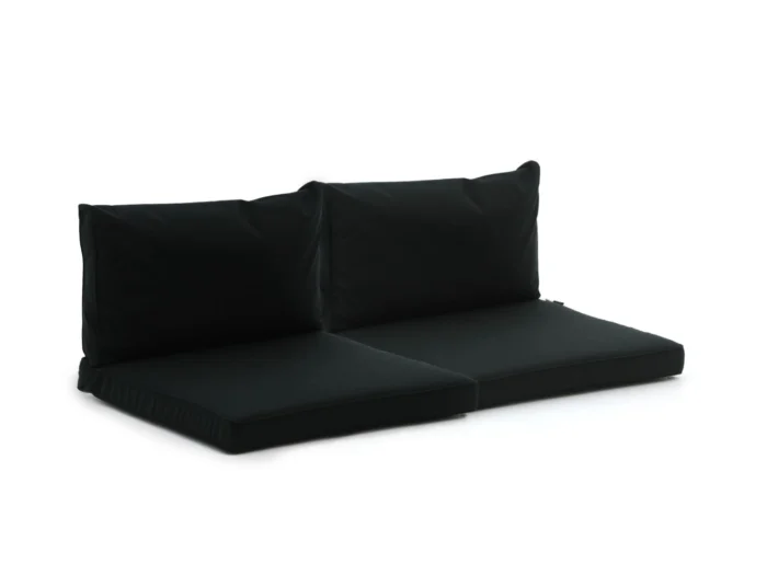 Madison loungekussenset luxe zit 73x73cm rug 73x40cm 4-delig - Zwart