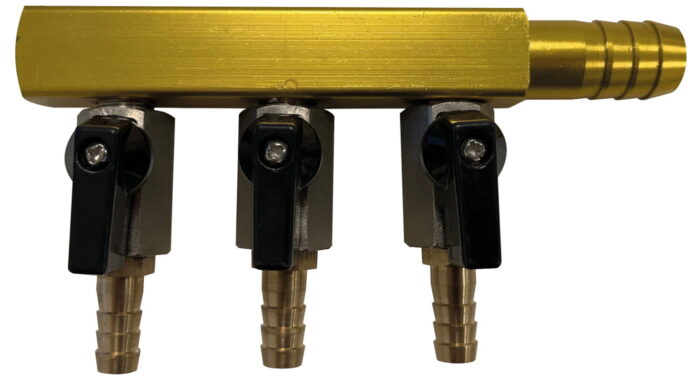 Superfish Rvs verdeelstuk 8 mm 3 uitgangen – grijs