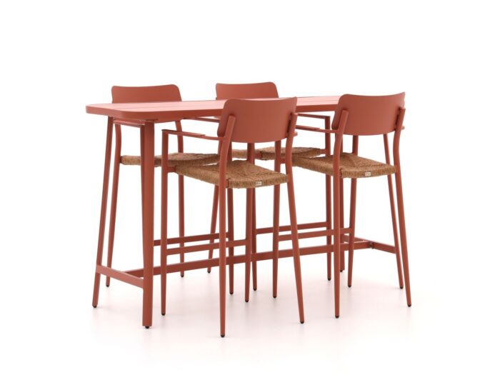 Bellagio tuinmeubelen Bellagio Cino 175cm barset 5-delig stapelbaar Laagste prijsgarantie! – Rood