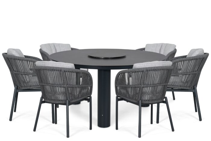 Lifestyle Garden Furniture Monaco/Arancia 150 cm dining tuinset 7-delig – Grijs-antraciet
