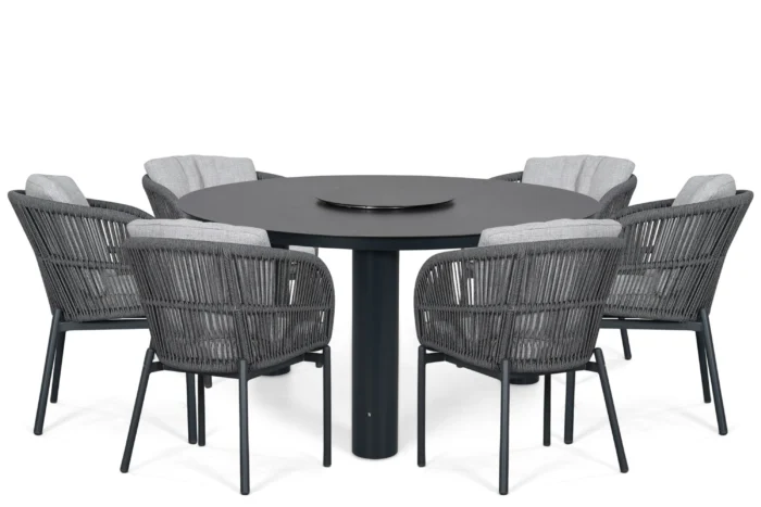 Lifestyle Garden Furniture Monaco/Arancia 150 cm dining tuinset 7-delig - Grijs-antraciet