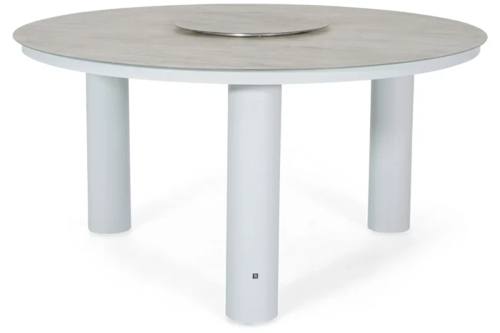Lifestyle Garden Furniture Arancia dining tuintafel 150 cm met lazy susan - Wit