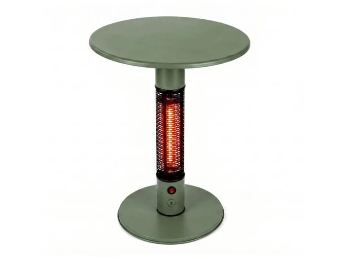 Monti HeatLine + 15% kassakorting | Pulse tafel met terrasverwarmer 1500W ø60cm (h: 75cm) - Groen