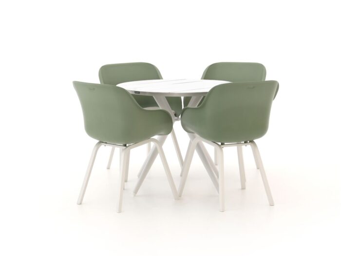 Hartman tuinmeubelen Hartman Le Soleil Element/Sora ø90cm dining tuinset 5-delig Laagste prijsgarantie! – Wit