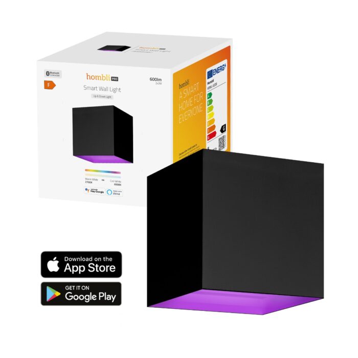 Hombli Smart Wall Light Black wandlamp – zwart