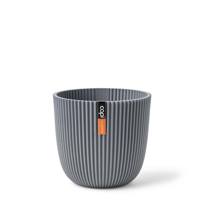 Capi europe Pot bol Groove 16,5×15 textiel grijs bloempot