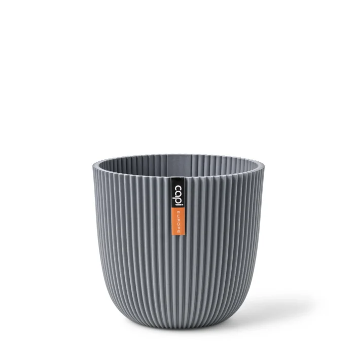 Capi europe Pot bol Groove 16,5x15 textiel grijs bloempot