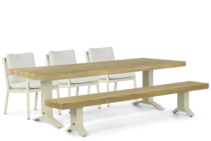 Coco Sevilla/Superior 260 cm dining tuinset 5-delig - Taupe-naturel-bruin