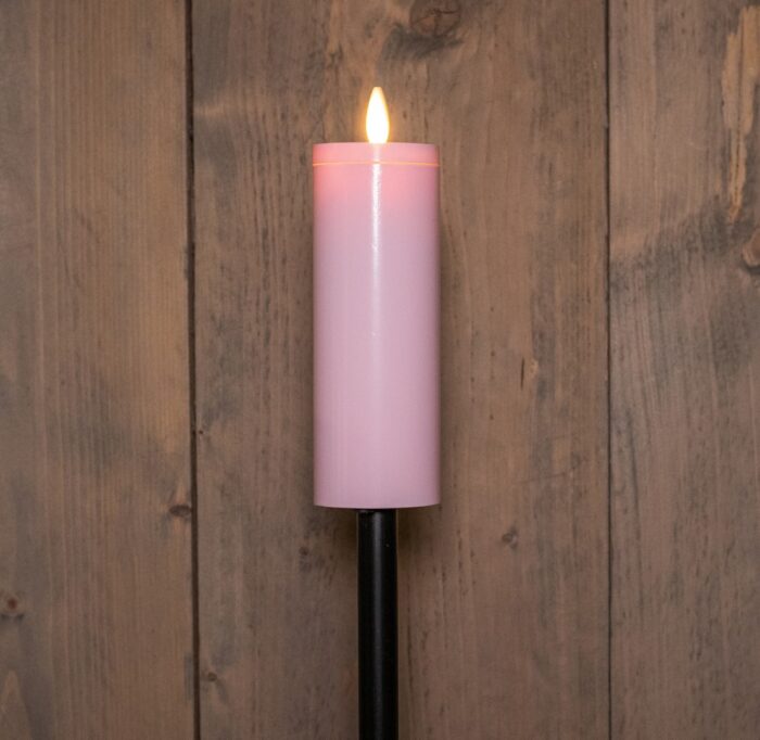 Annas collection Fakkel Op Steker Licht Roze Met Bewegende Vlam 5 x 14 cm Op 75 cm Steker solar Anna’s Collection
