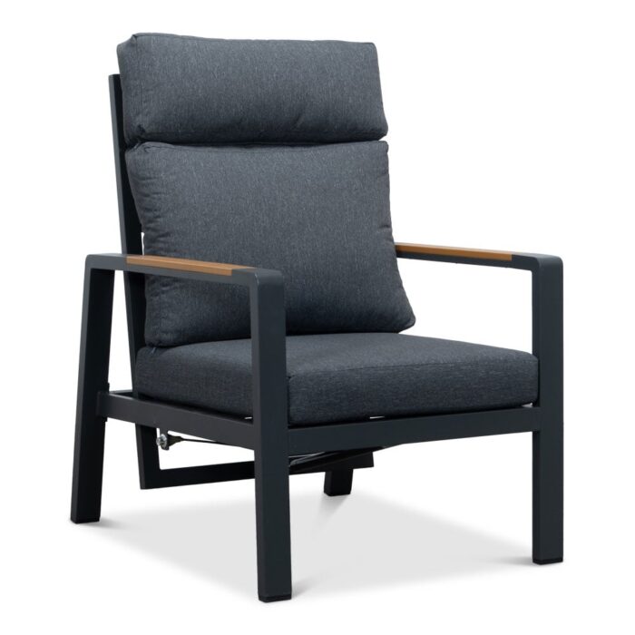 LUX outdoor living Manhattan loungestoel tuin | aluminium + polywood | antraciet